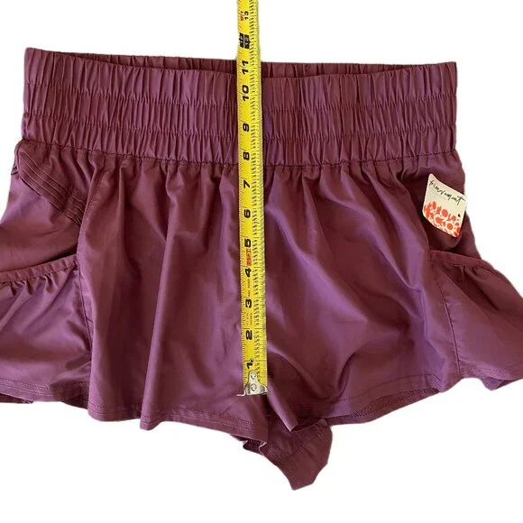 FP Movement Women's Get Your Flirt On Shorts Size MEDIUM Rose Clove Color NWT - Picture 8 of 12